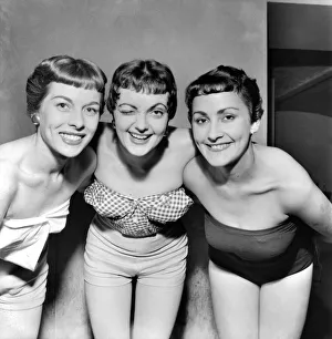 Entertainment: Dance Members of the TV Toppers dance troop seen here with Jack Billings