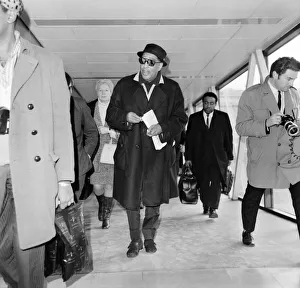 Entertainment Music Jazz: Band leader Duke Ellington arrived at Heathrow Airport today in