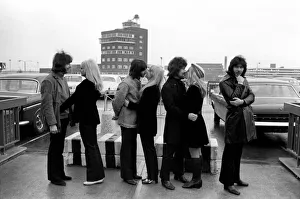 Musicians Prints: Entertainment: Music Pop Groups: Tremeloes pop group leaving London airport for Dublin