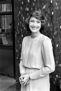 Entertainment: Television: Newsreader Jan Leeming poses. July 1981