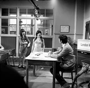 Entertainment: Television programmes: The pictures show the scene in form 5c when two of