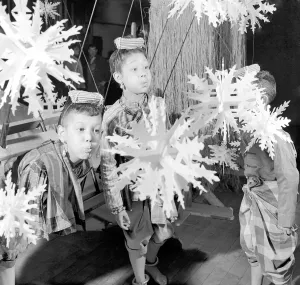 Entertainment: Theatre Children. Children who backstage in the West End production of