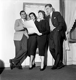 Advert Prints: Entertainment: TV Commercial: KLM models seen here rehearsing scenes from their new TV