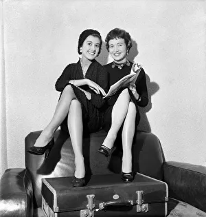 Advert Prints: Entertainment: TV Commercial: KLM models seen here rehearsing scenes from their new TV