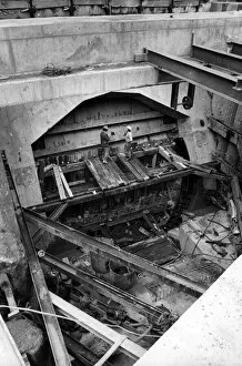 01392 Collection: The entrance to the escalator shaft at Monument Station, Newcastle. 7th January 1978