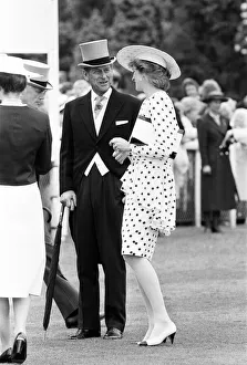 Epsom Derby 4th June 1986. Princess Diana & Prince Philip
