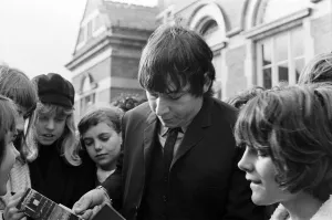 Eric Burdon, lead singer of British rock group The Animals at Uxbridge Court where he was