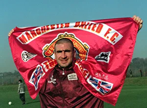 00270 Prints: Eric Cantona Manchester United player during training session before Champions League