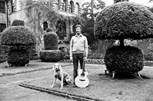 Eric Clapton and his pet dog Willow, an 8 year old Weimaraner