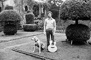 Eric Clapton and his pet dog Willow, an 8 year old Weimaraner