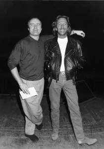 Eric Clapton With Phil Collins Before The Concert At The Royal Albert HAll
