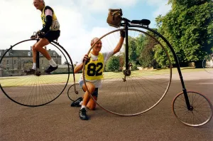 Core69 Prints: Eric Lunn from Peterbrough stops at Wallington Mansion to check his penny farthing