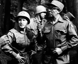 Eric Morecambe & Ernie Wise Comedians wearng rebel uniforms