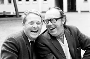 Eric Morecambe and Ernie Wise, Photo-call in Courtyard of BBC Television Centre, London