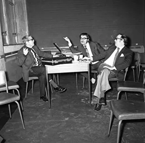 Eric Morecambe and Ernie Wise, pictured with BBC producer and director John Ammonds