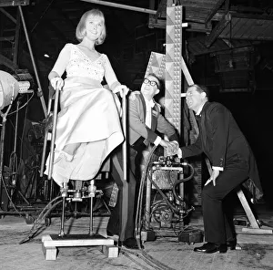 Eric Morecambe and Ernie Wise on set of new film The Intelligence Men