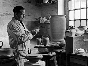 Ceramics Prints: Eric Owen, chief modeller at the Minton China Works in Stoke On Trent