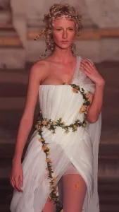 Esther Jong models in the Greek mythology collection by McQueen for the Givenchy