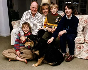 Esther Rantzen TV Presenter from Thats Life'with her family