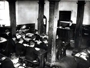 Classroom Prints: Eton College - A classroom scene at Eton - Pictured dated February 1964