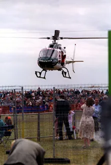 Air Display Prints: The Eurocopter AS350 Squirrel helicopter used by Northumbria Air Ambulance