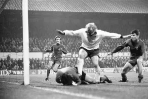 European Cup Second Round First Leg match at the Baseball Ground
