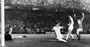 Despair Prints: European Cup semi final Second Leg match at the Santiago Bernabeu Stadium, Madrid