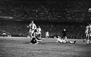 European Cup Semi Final Second Leg match at the Santiago Bernabeu Stadium in Madrid