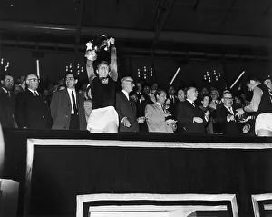 European Cup Winners Cup Final at wembley May 1965 Bobby Moore holding the trophy after