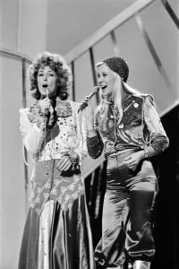 00470 Prints: The Eurovision Song Contest. Abba the Swedish pop group who competed in the 1974