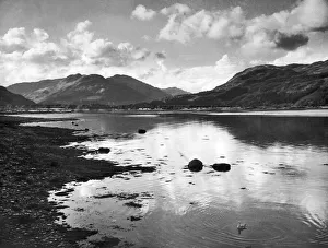 Clouds Prints: Evening View of the Holy Loch, clouds ather over the Cowal Hills at Sandbank 8th february
