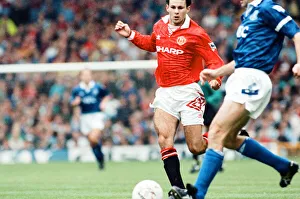 Everton 0-2 Manchester United, league match at Goodison Park