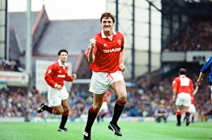 Everton 0-2 Manchester United, league match at Goodison Park