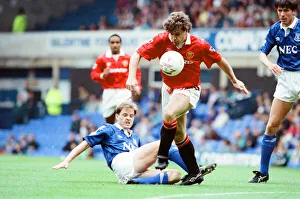 Everton 0-2 Manchester United, league match at Goodison Park