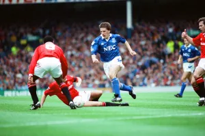 Everton 0-2 Manchester United, league match at Goodison Park