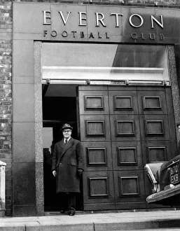 Everton Chairman John Moores leaving Goodison Park. December 1968 P011403