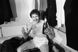 01045 Prints: Everton clinched the league title for the eighth time in their history with a 2-0 win