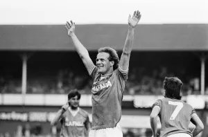 01046 Prints: Everton clinched the league title for the eighth time in their history with a 2-0 win