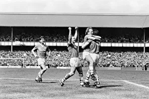 01046 Prints: Everton clinched the league title for the eighth time in their history with a 2-0 win