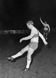 Former Everton man Alex Young prepares to to make his debut for Stockport County in a