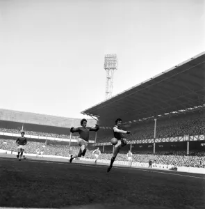 Everton v. Arsenal: Everton keeper Gordon West in beaten by this shot from Radford that