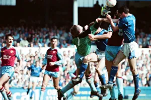 Everton v Aston Villa league match at Goodison Park May 1990