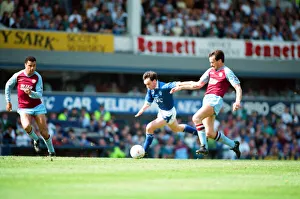Everton v Aston Villa league match at Goodison Park May 1990