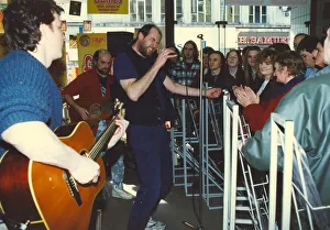 Ex Marillion lead singer Fish performing at the HMV Shop on Northumberland Street
