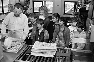 Publishing Prints: Examiner countdown - pupils of Moldgreen Junior School, with teacher Miss Susan Ingham