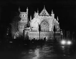 Floodlight Prints: Exeter Cathedral, formally known as the Cathedral Church of Saint Peter at Exeter