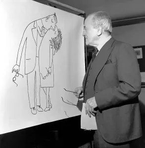 Cartoons Prints: An Exhibition of British and American Humorous Art was opened today by Sir Gerald Kelly