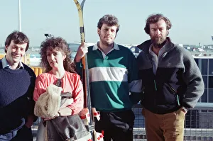 Explorer Sir Ranulph Fiennes and his team mates Dr Mike Stroud