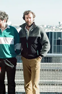 Author Prints: Explorer Sir Ranulph Fiennes and his team mates pictured at Heathrow airport
