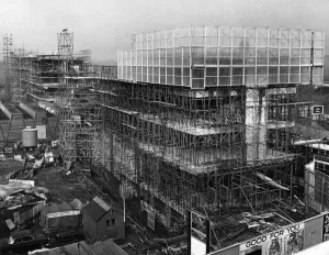 01207 Prints: Extension under construction at Lanchester College of Technology, Coventry, Circa 1960